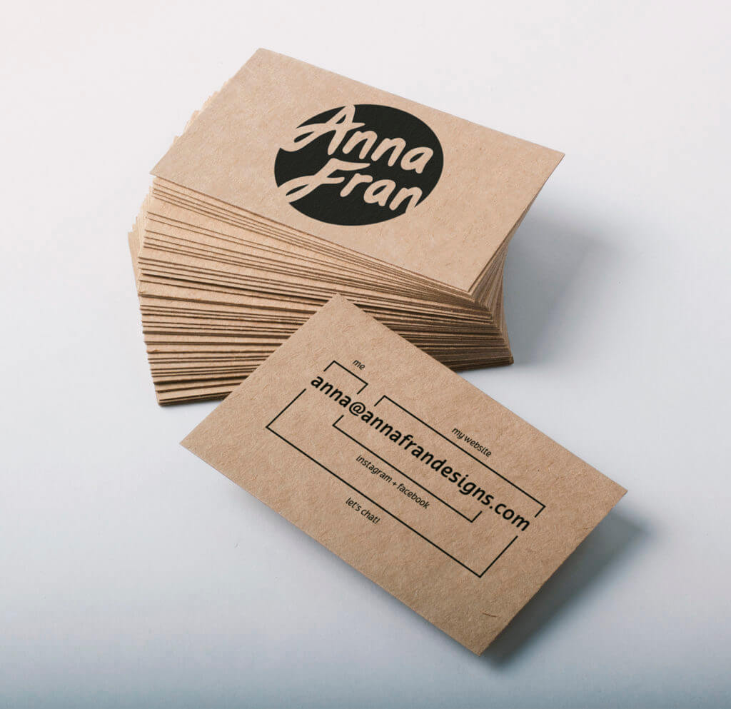 Logo stamp business cards