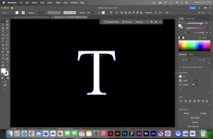 Screenshot of turning text into a vector image