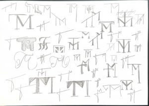 Sketches of monogram