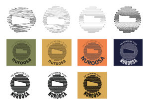 Set of 11 initial digital logo developments