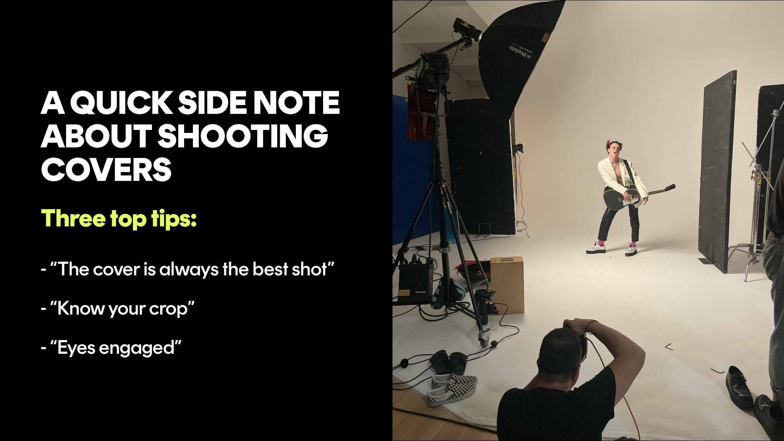 Running a cover shoot