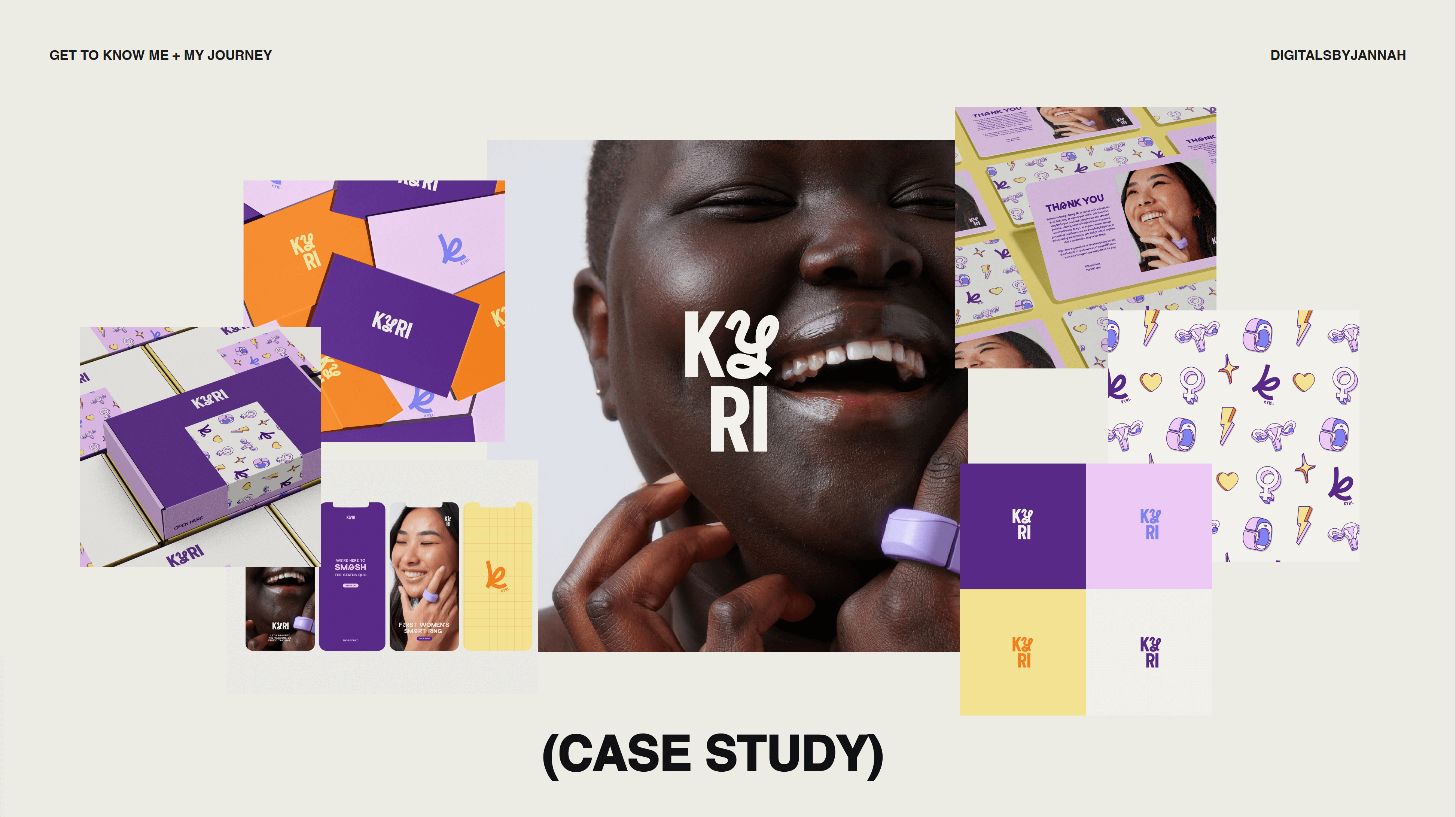 Branding Jannah worked on for one of her clients, KYRI
