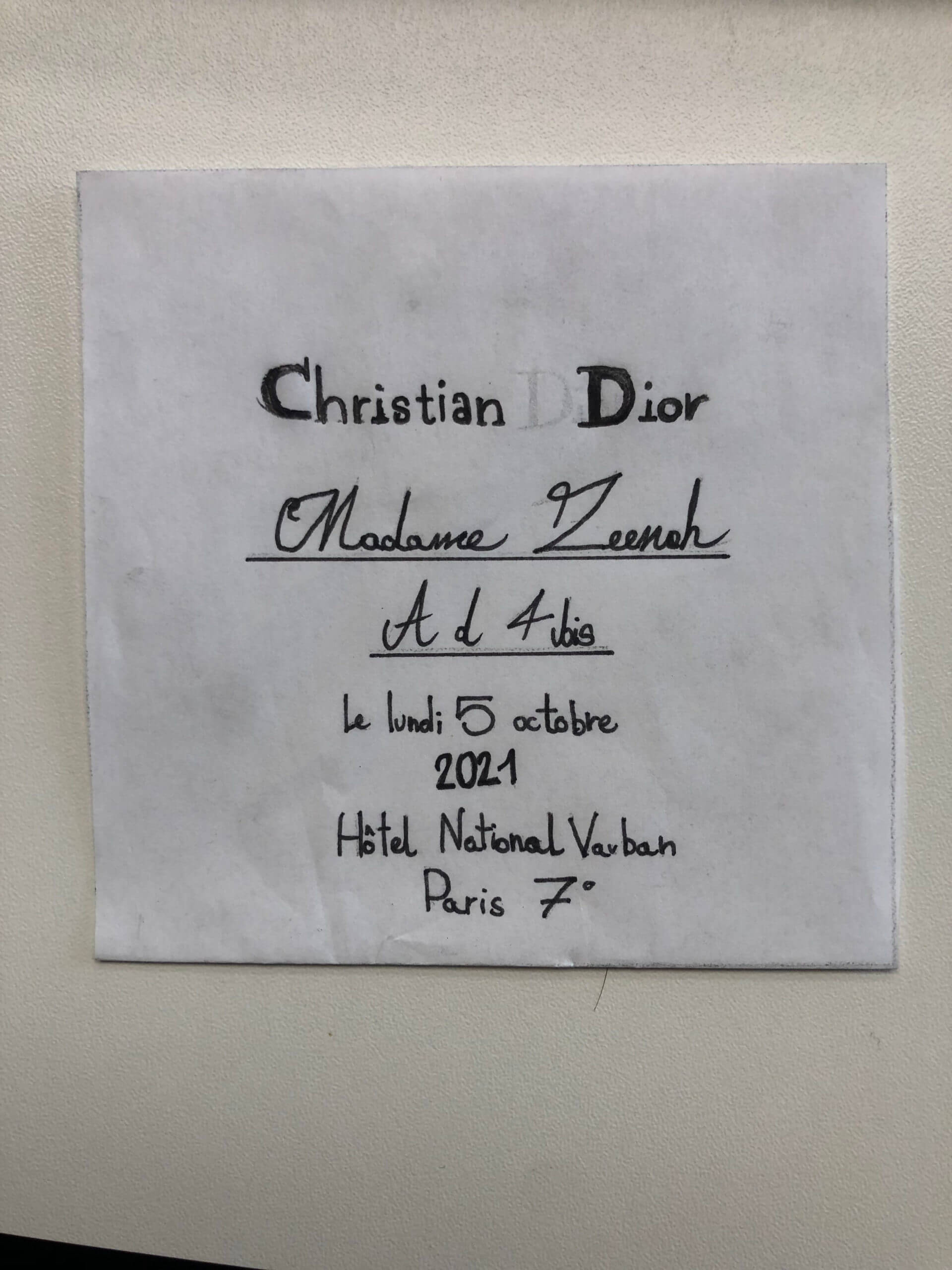 Dior invitation hotsell