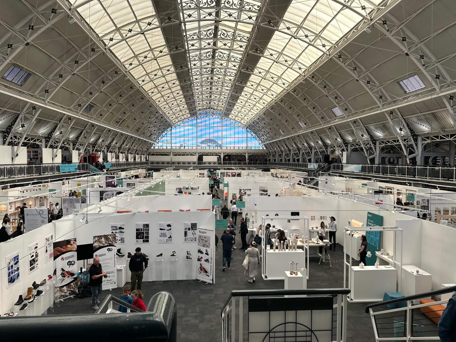 Main hall of the New Designers show in London Business Design Center