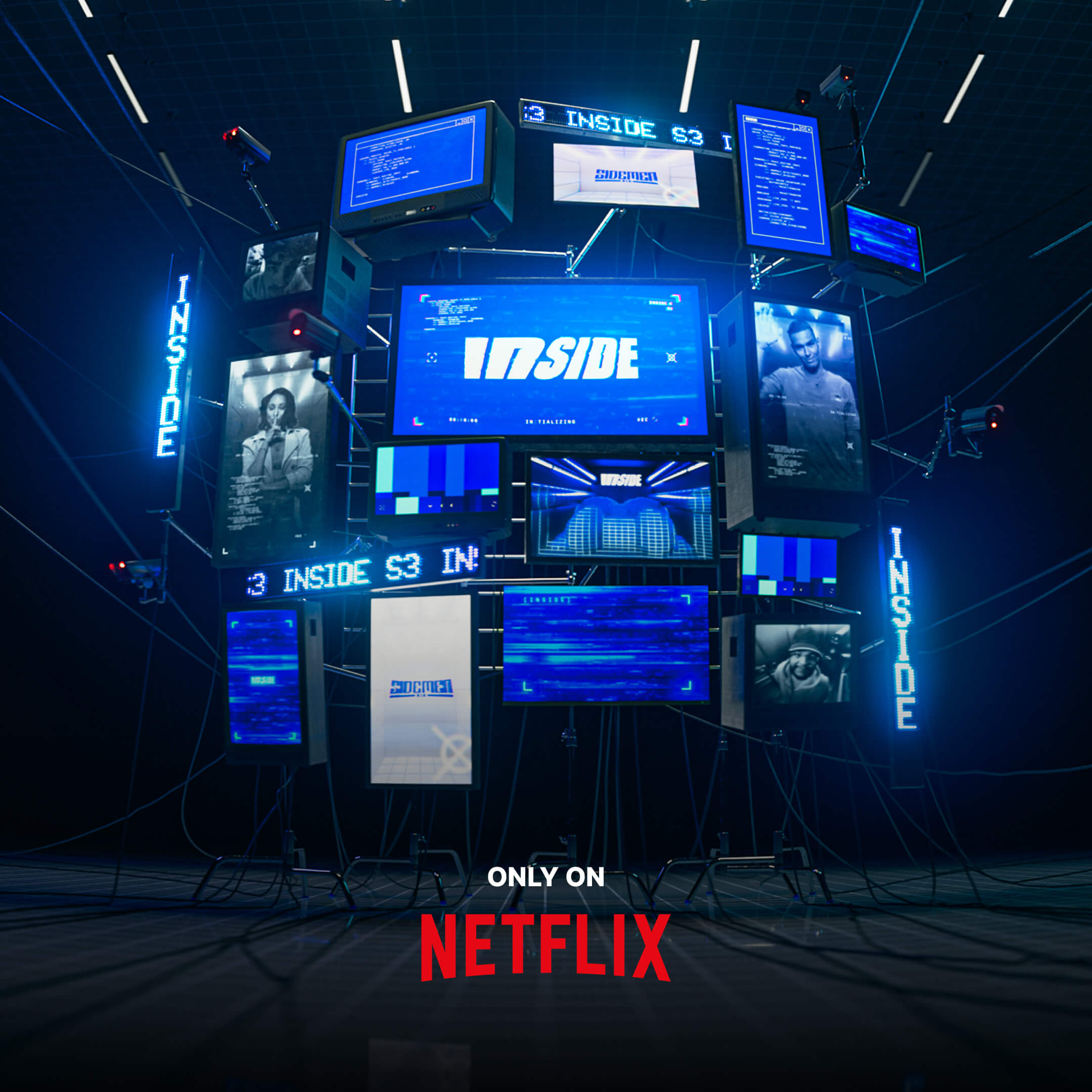Visual for Netflix's 'Inside', a series starring the Sidemen