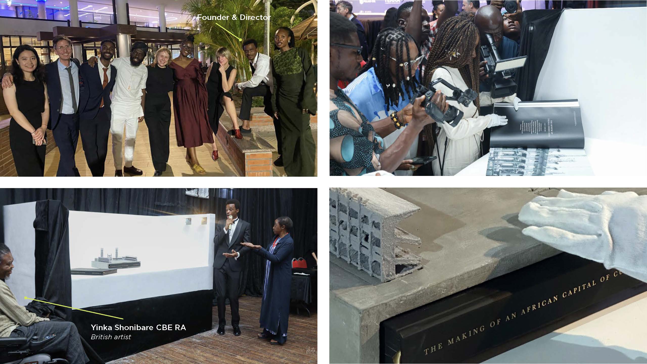 Lagos Biennial work in progress and parts of the team that made things happen.