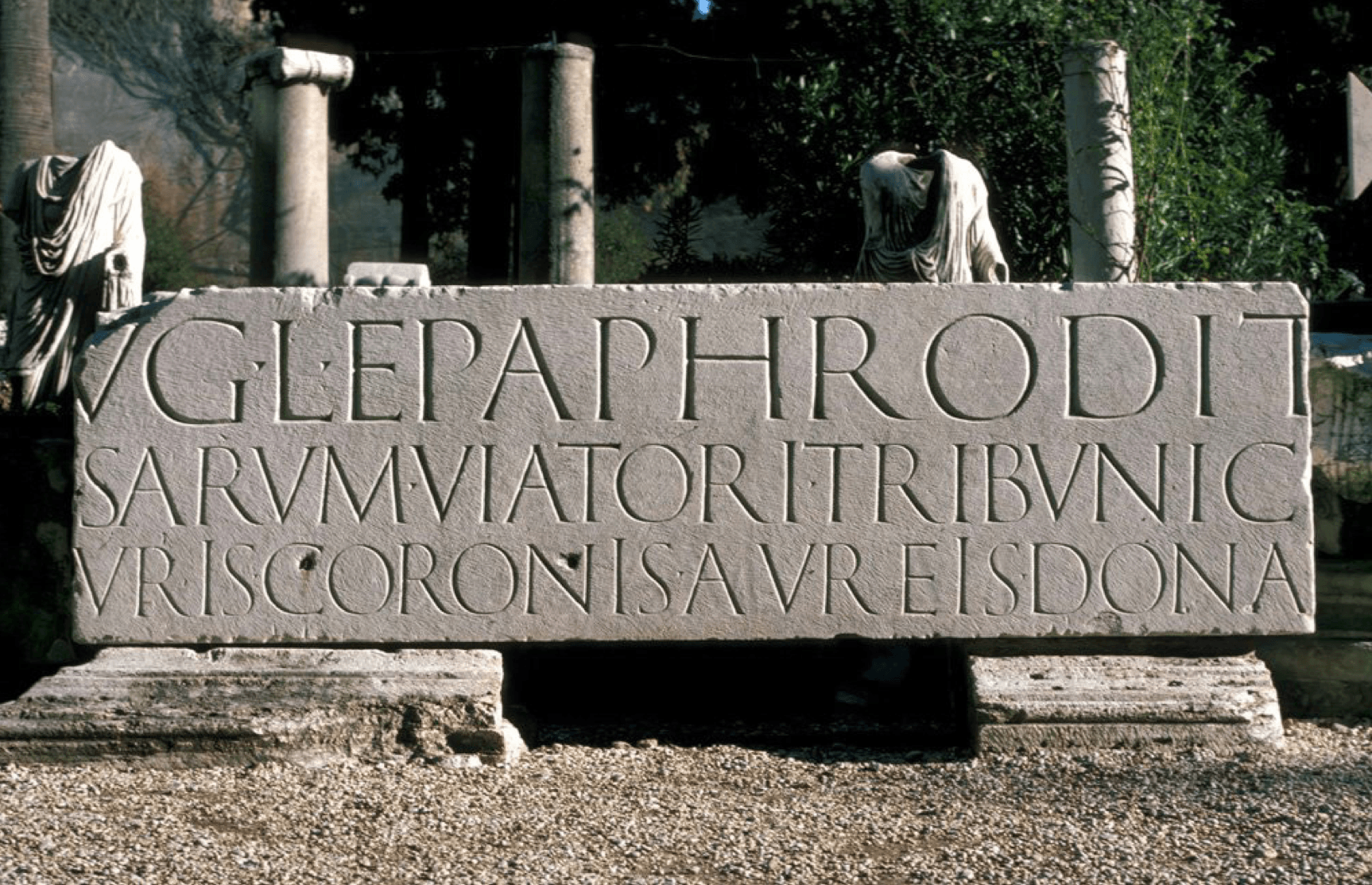 Classical inscription from one of Paul's student trips to Rome
