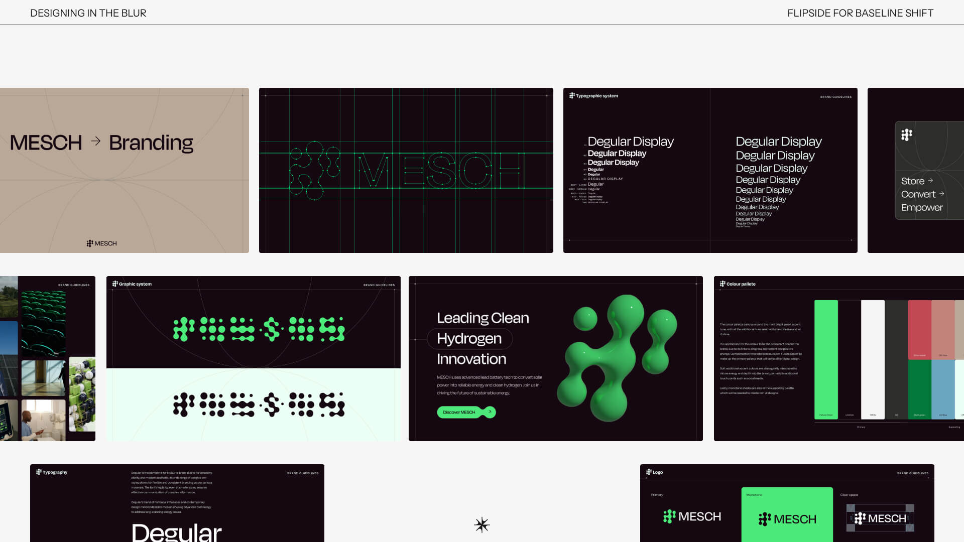 Digital and brand design for Mesch, that Albert has worked on while at Flipside