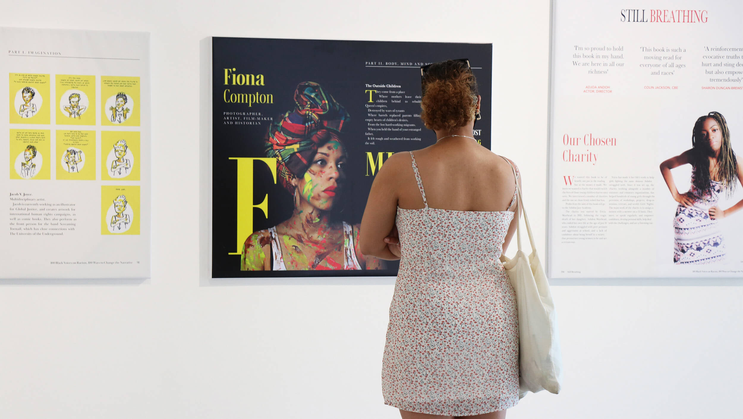 Still Breathing Page spreads shown within London exhibition