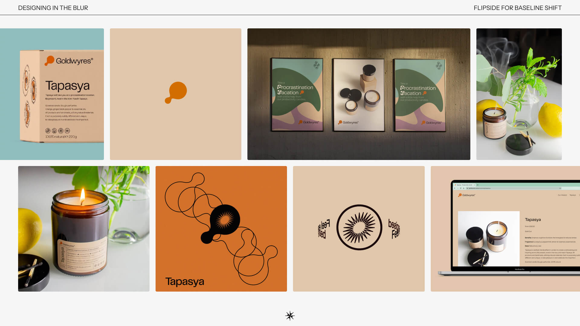 Albert's very own productivity candle brand, GoldWyres