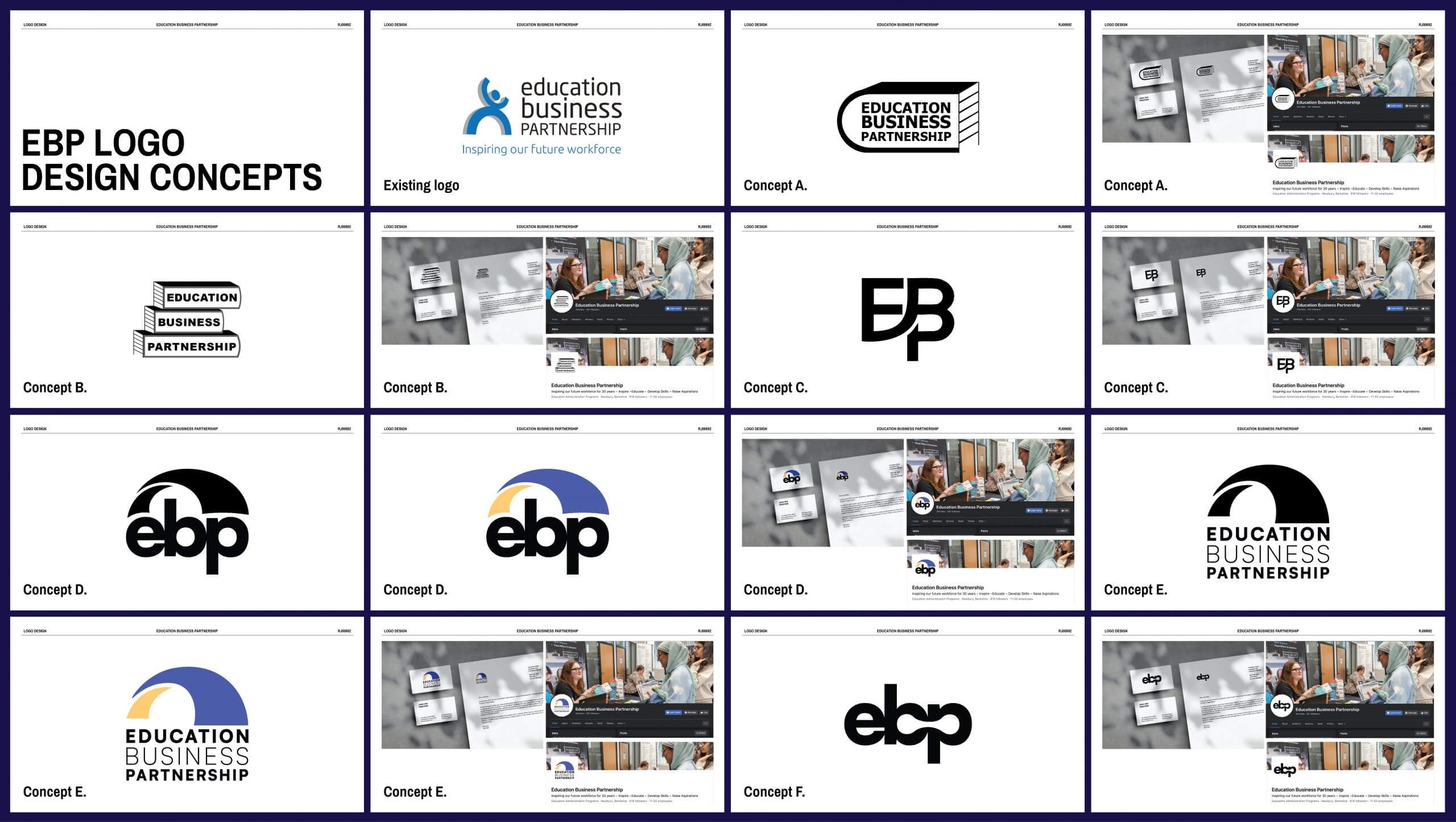 Developed logo sketches