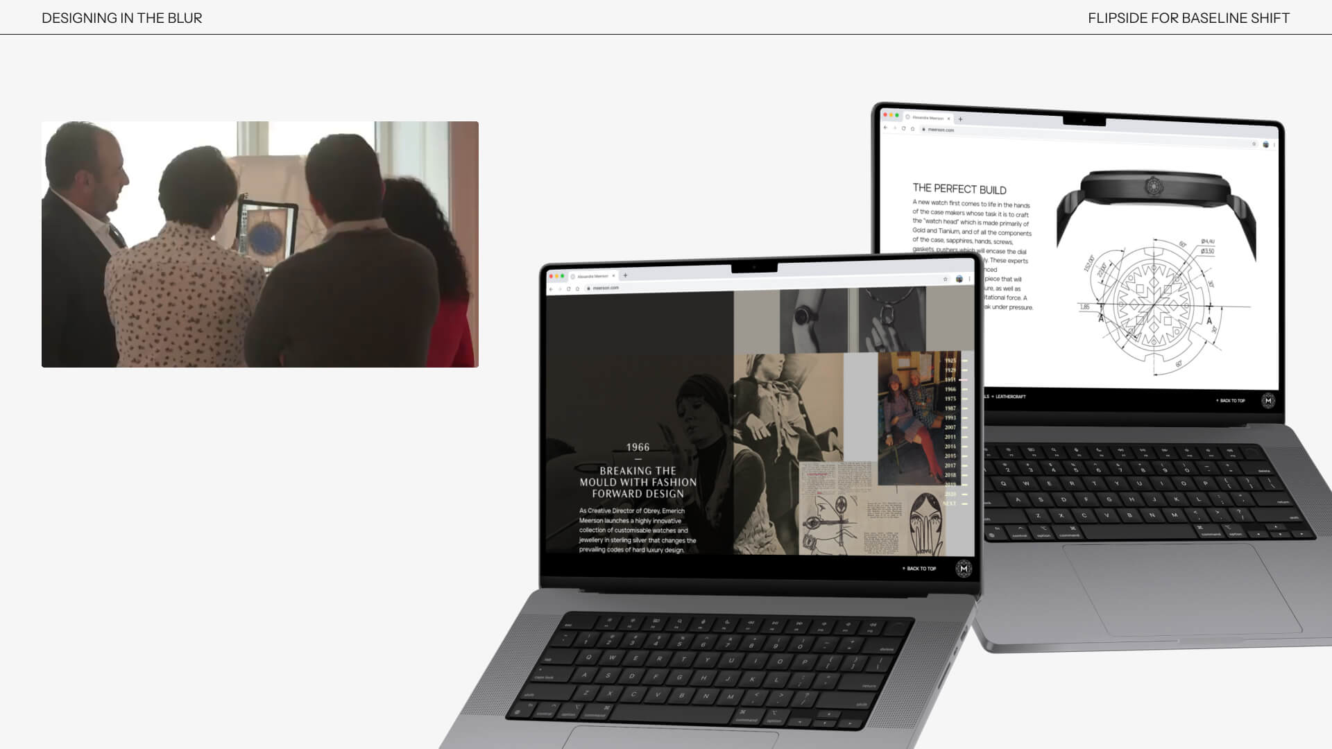 Digital design including a website and AR experience designed for Alexandre Meerson