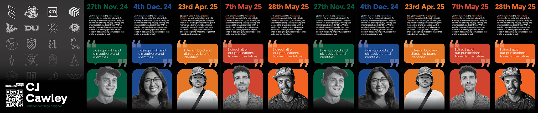 Further developed early poster concept (with placeholders)