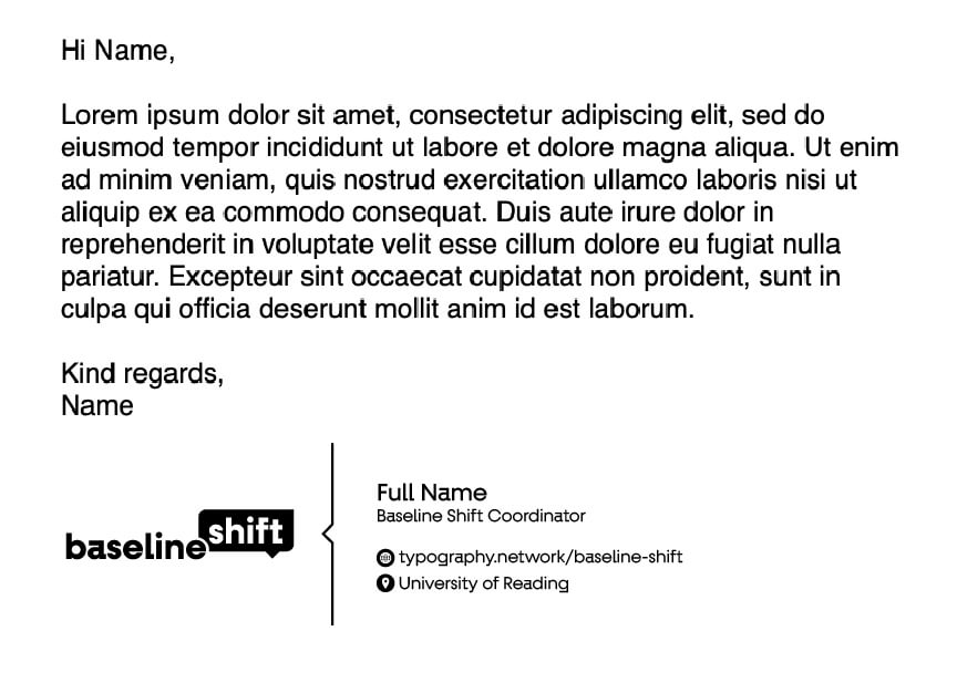 Example of branded email signature