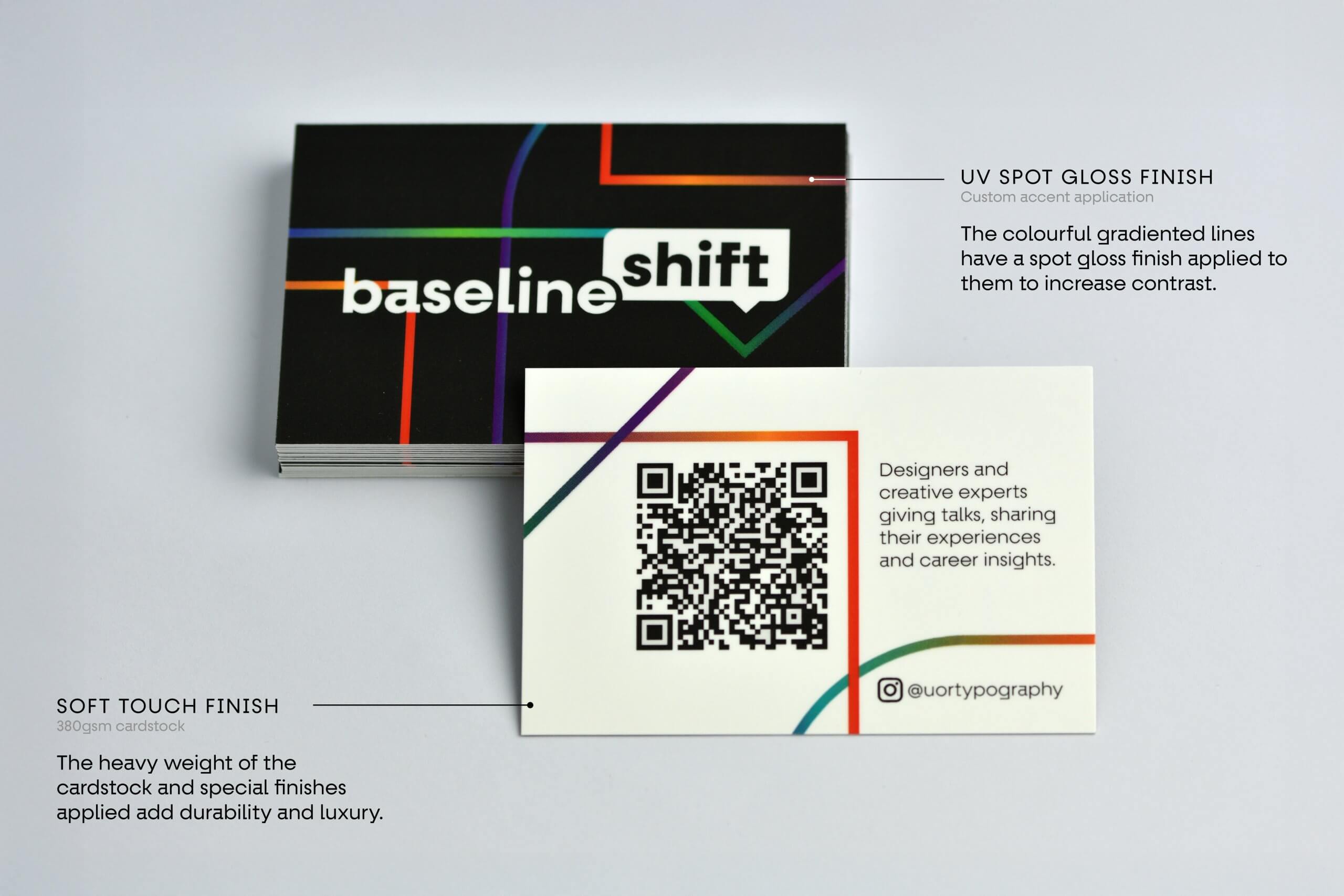 Materiality details of business cards