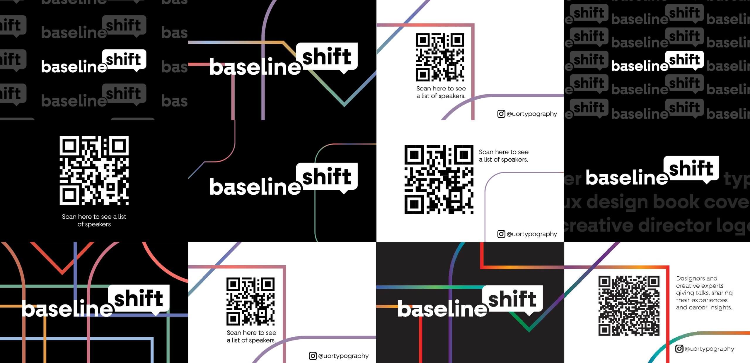 Visual showing the iteration that went into the business card design